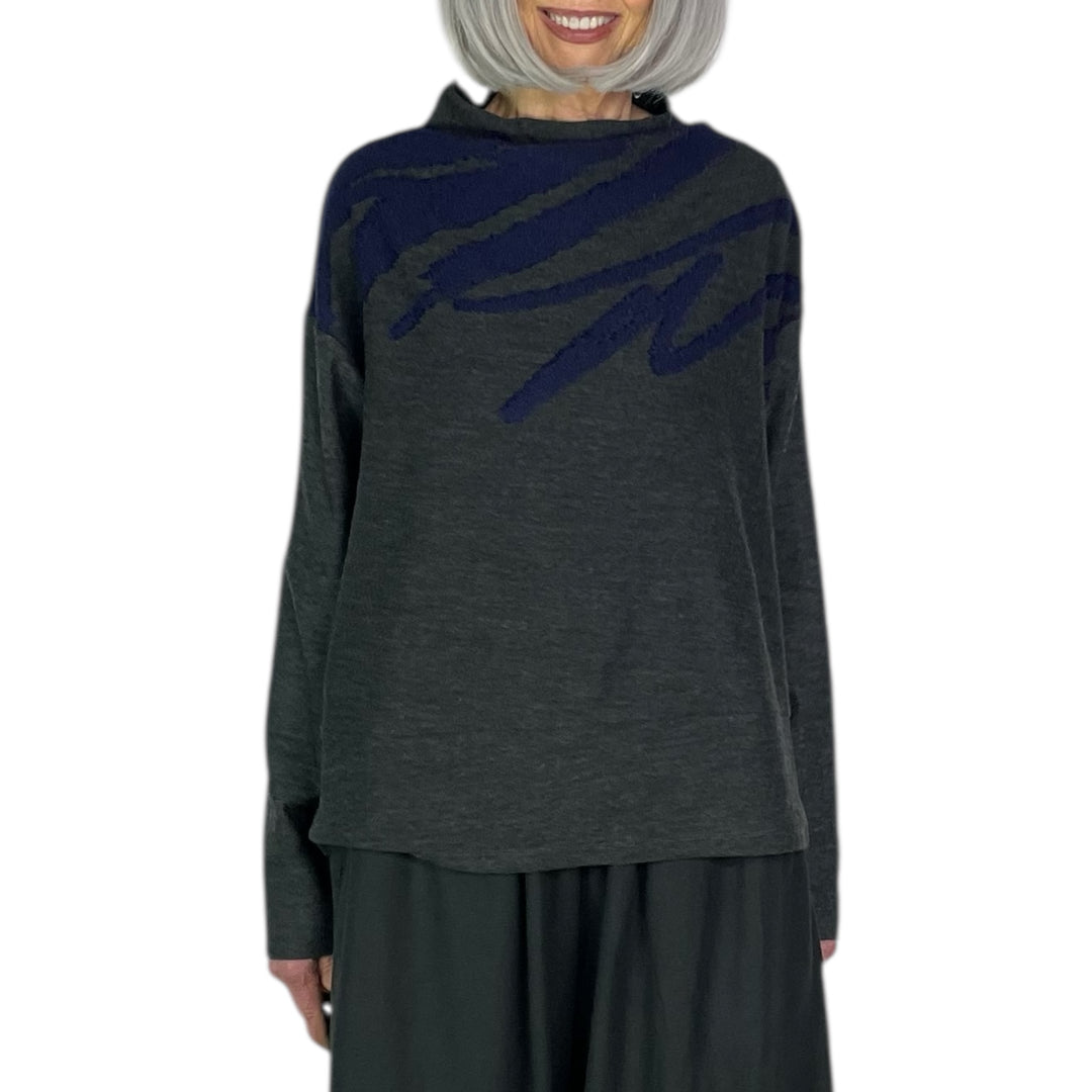 GRAPHIC WEAVE PULLOVER