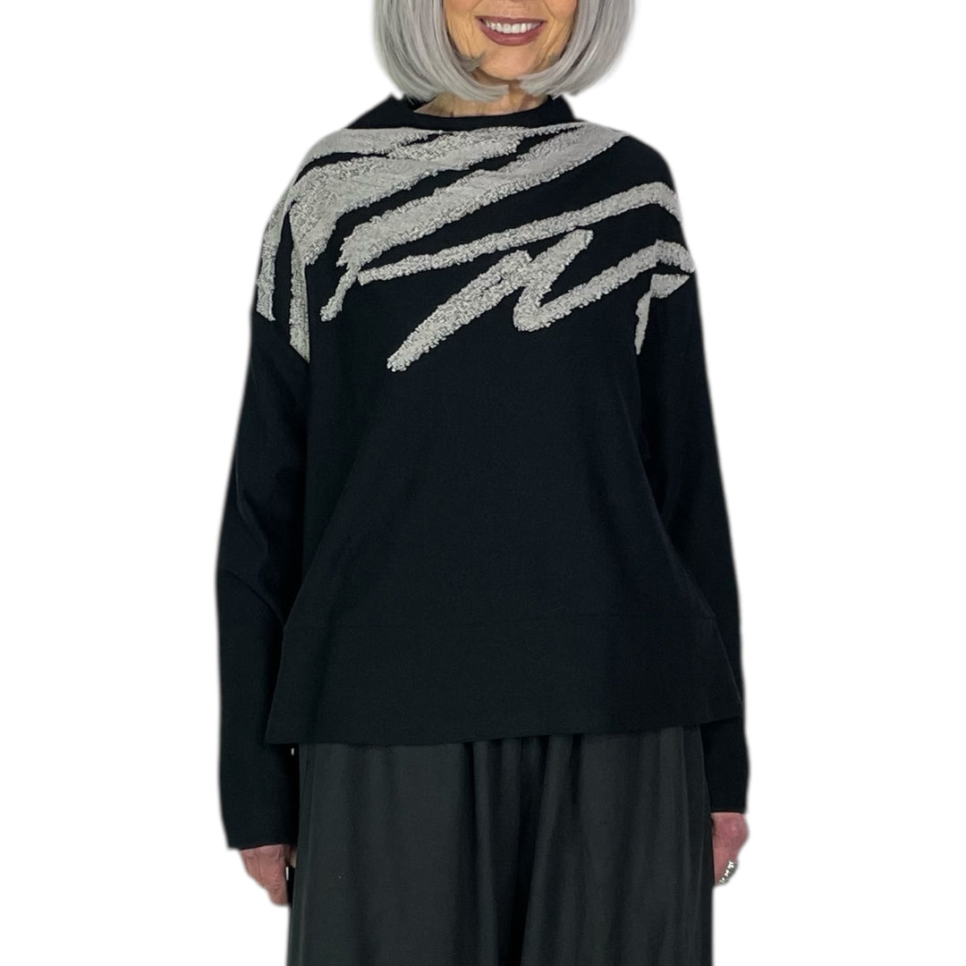 GRAPHIC WEAVE PULLOVER 