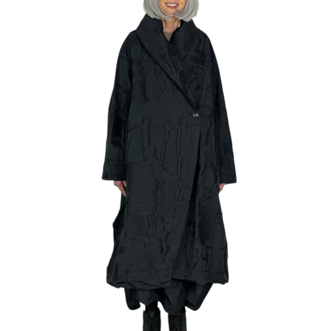 JACQUARD TAFETTA COAT