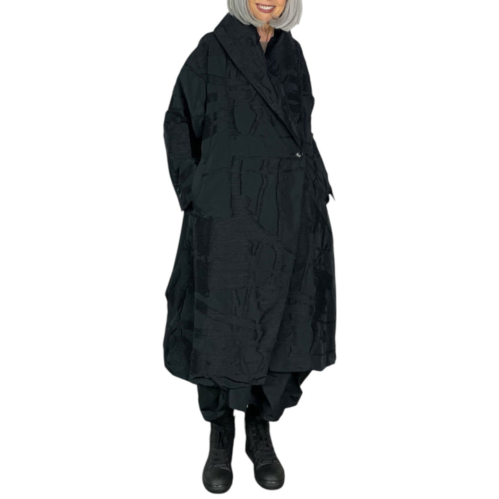 JACQUARD TAFFETA COAT