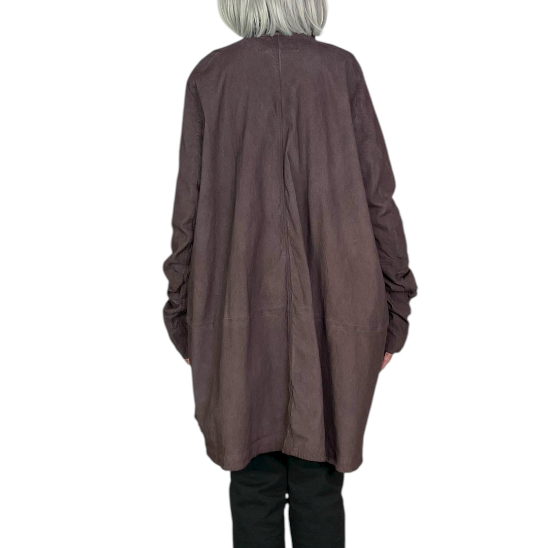 STRETCH TWILL A-LINE COAT