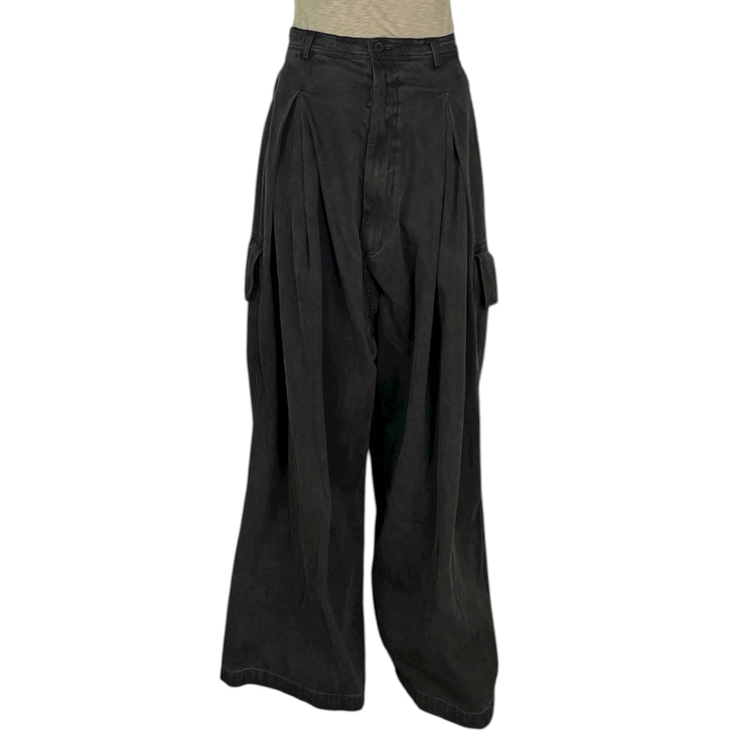 WIDE LEG DENIM TROUSERS
