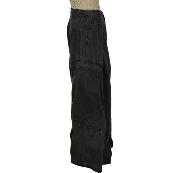 WIDE LEG DENIM TROUSERS
