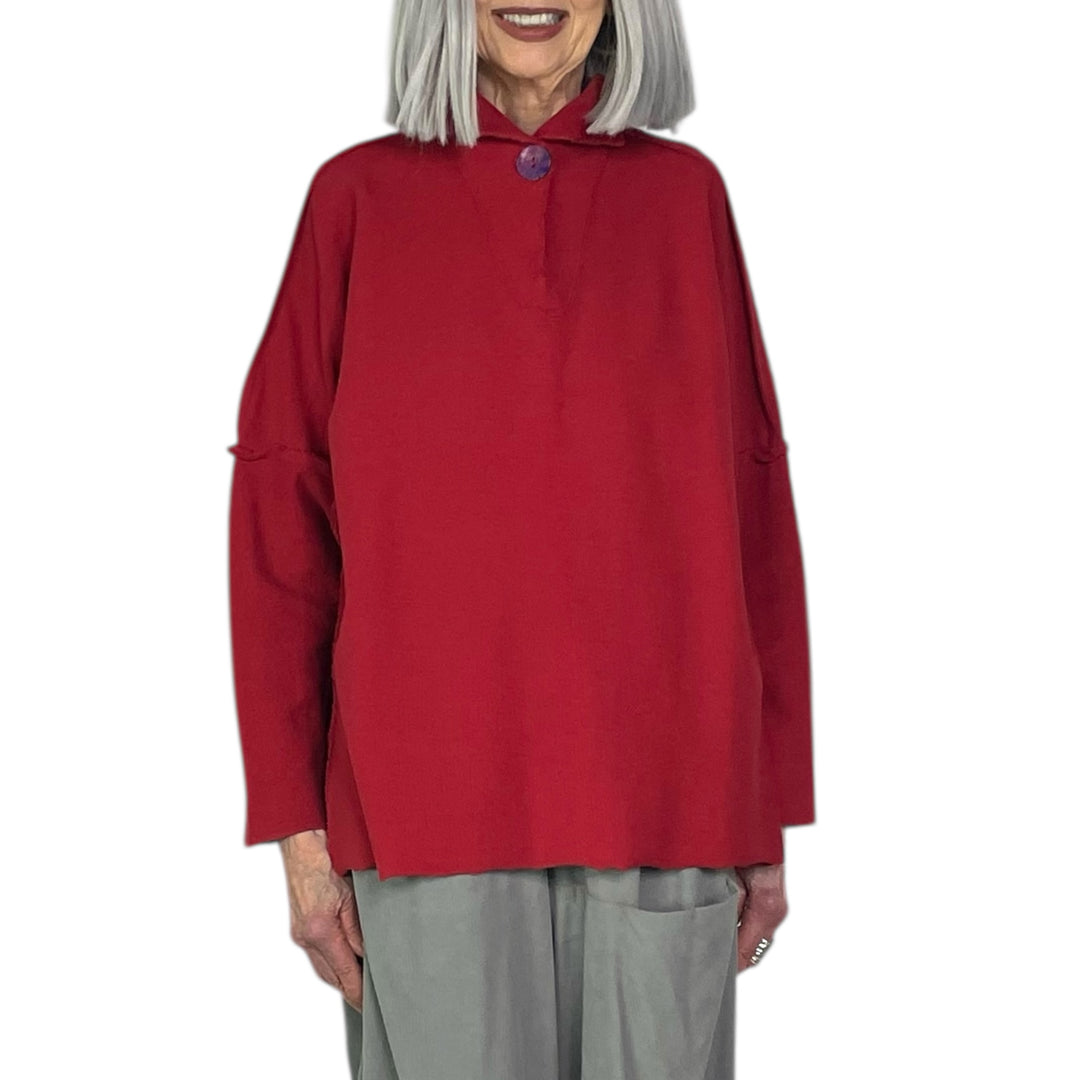 FUNNEL NECK +3 COTTON CANVAS TOP