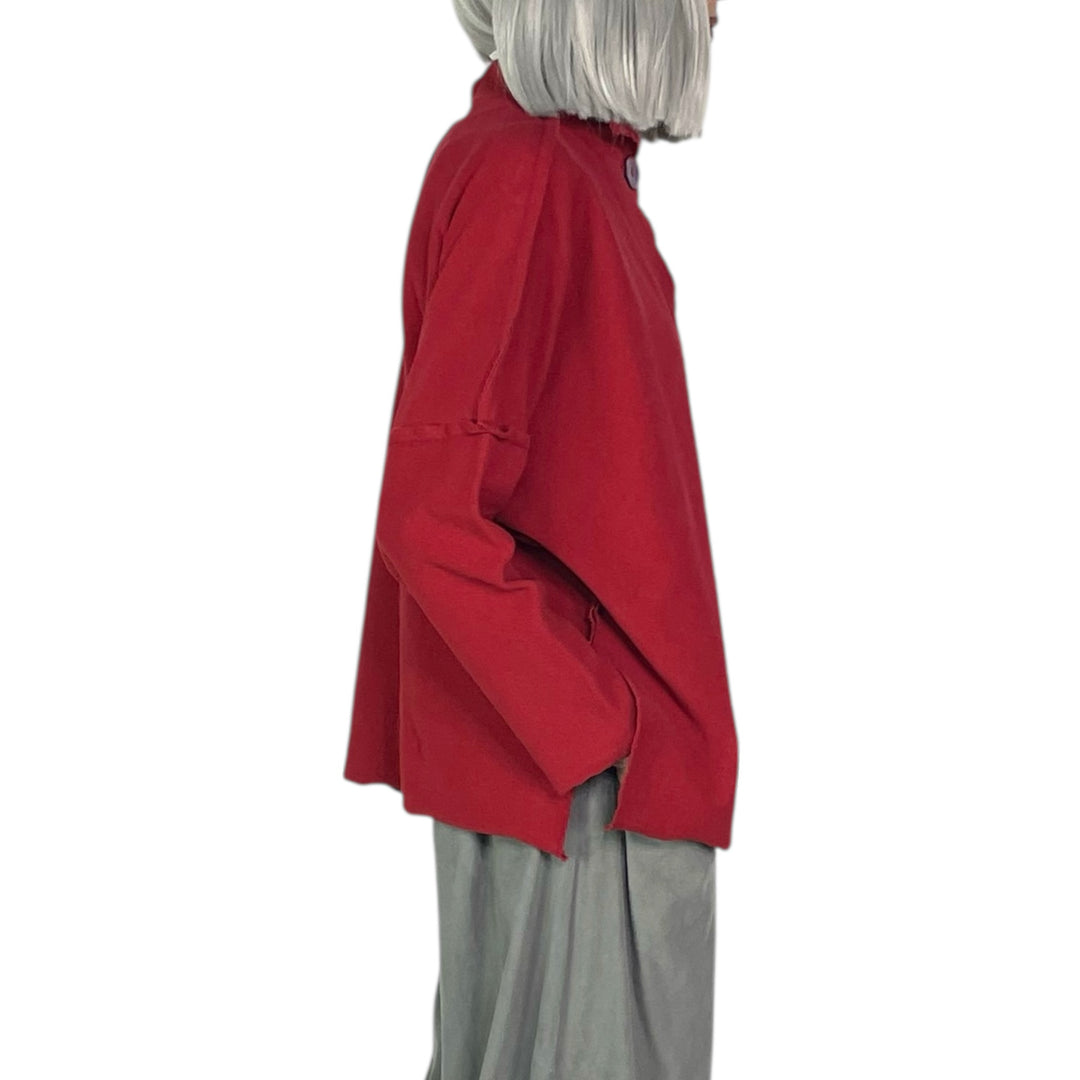FUNNEL NECK +3 COTTON CANVAS TOP