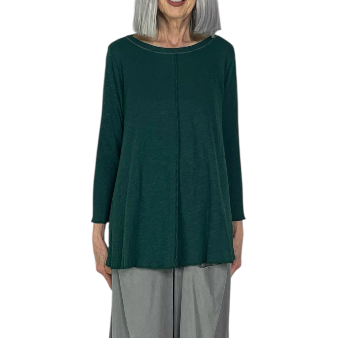 DOUBLE LAYER HI-LO TEE - SHORT