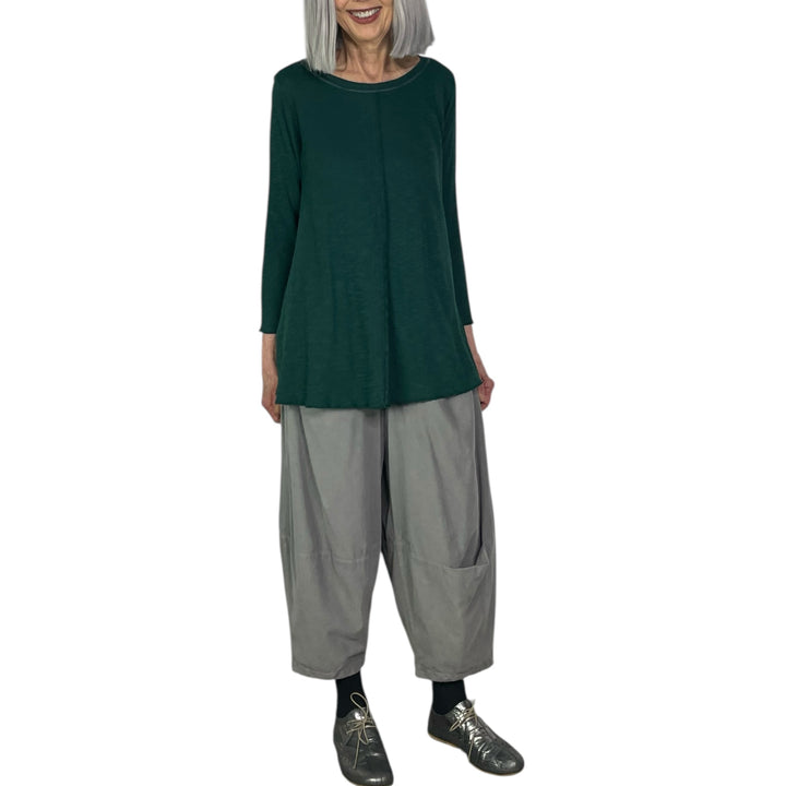 DOUBLE LAYER HI-LO TEE - SHORT