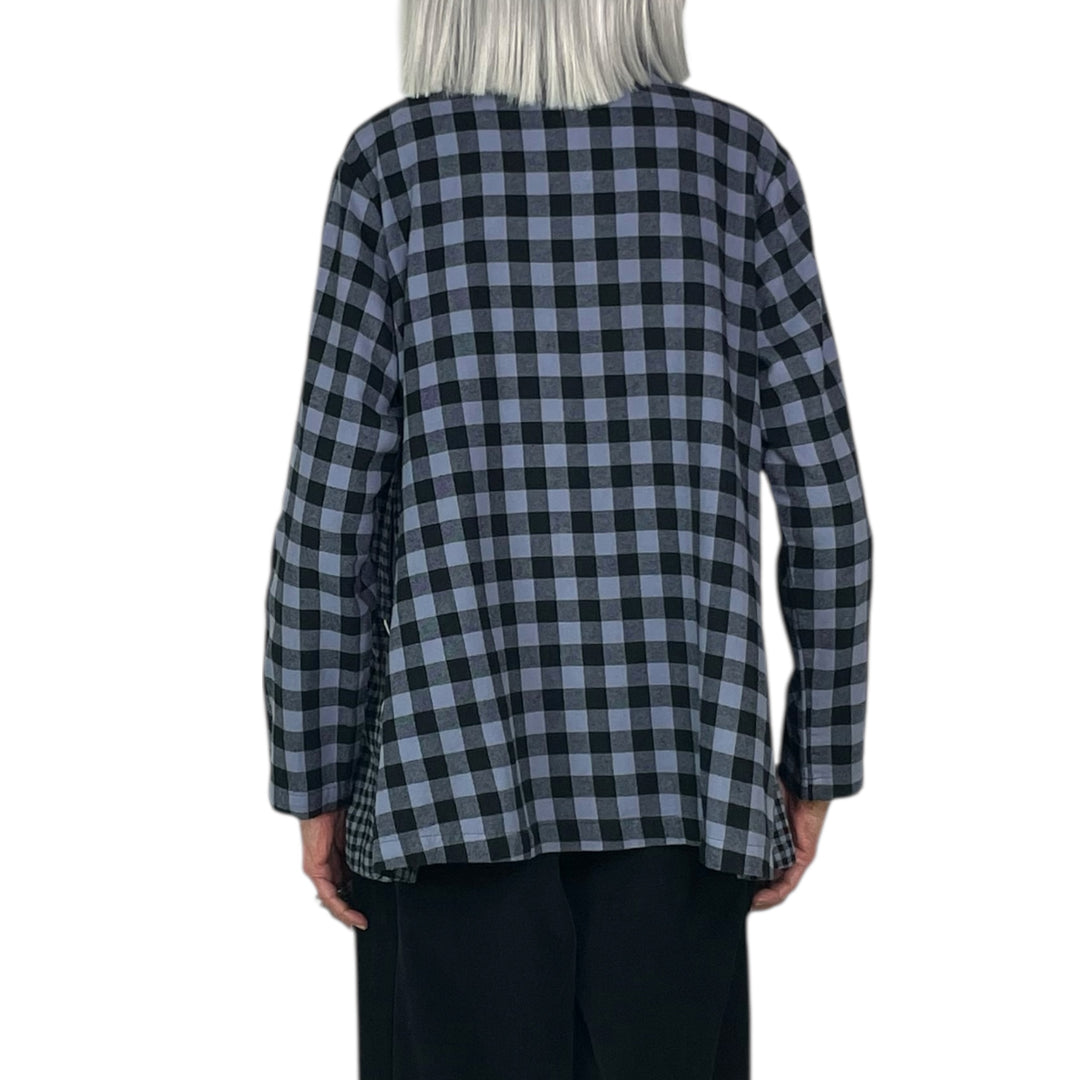 CHECK GUSSET PLACKET SHIRT