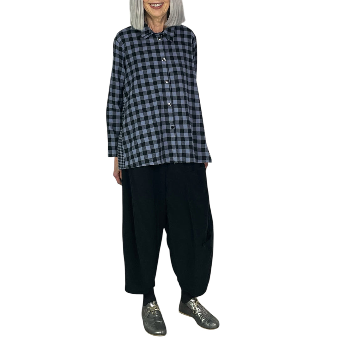 CHECK GUSSET PLACKET SHIRT