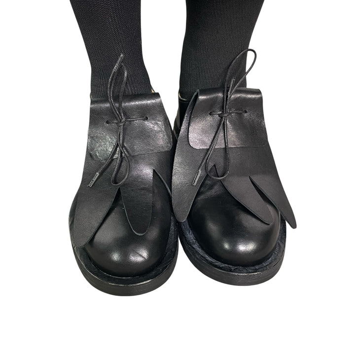 LACE-UP SHOES W/OVERLAY