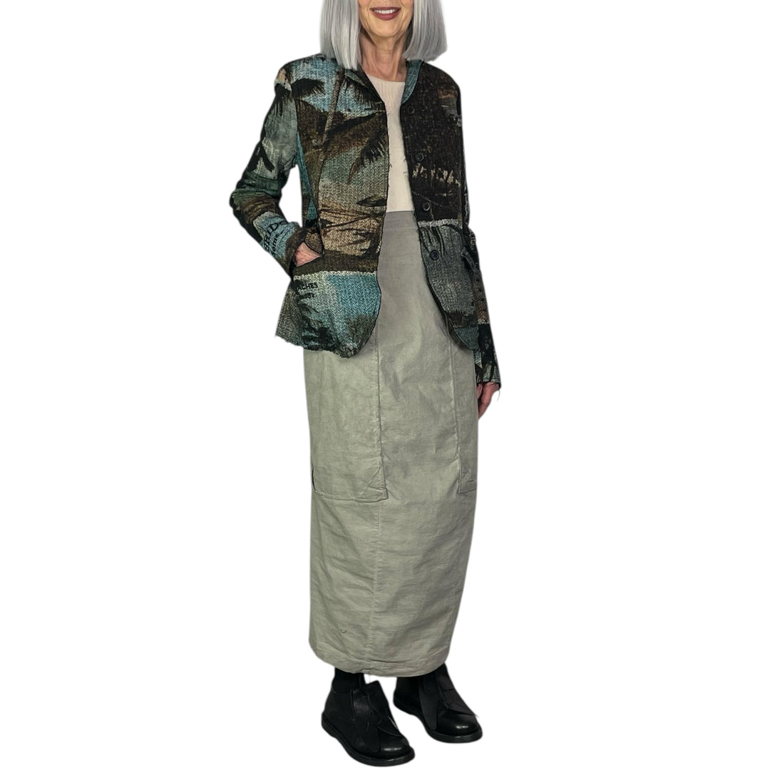 PANELED SLIM SKIRT