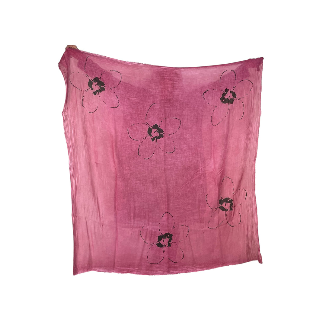 2-TONE FLORAL PRINT SCARF