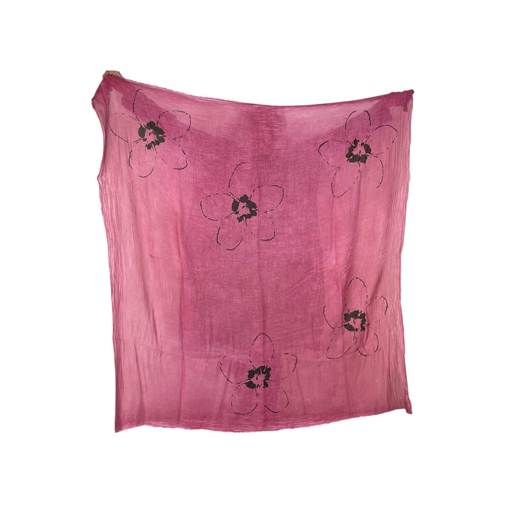 2-TONE FLORAL PRINT SCARF