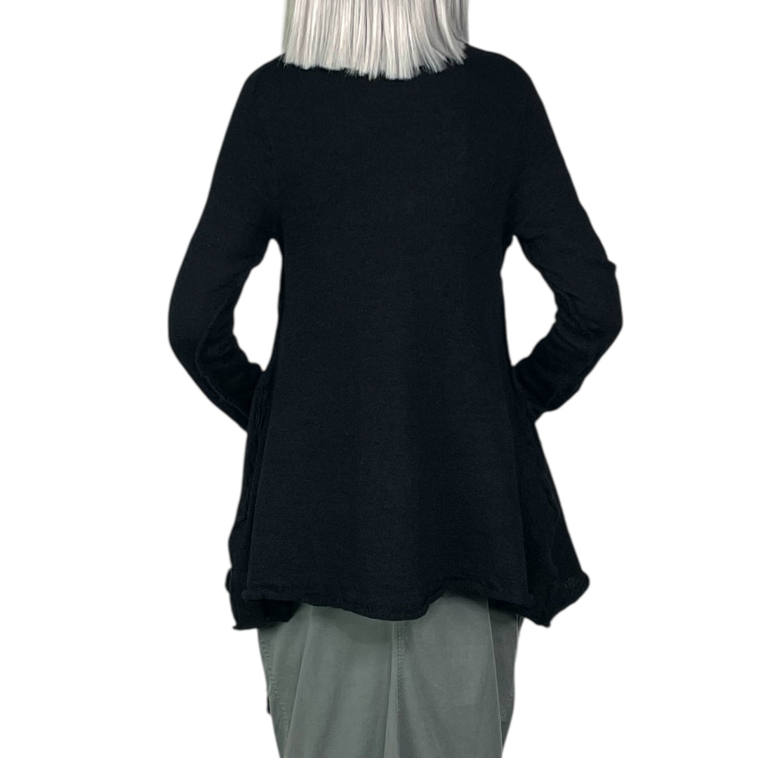 FLOWER TRIM CARDIGAN