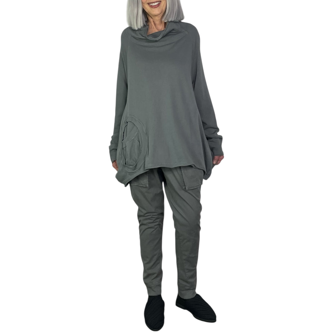 FRENCH TERRY CIRCLE POCKET TUNIC
