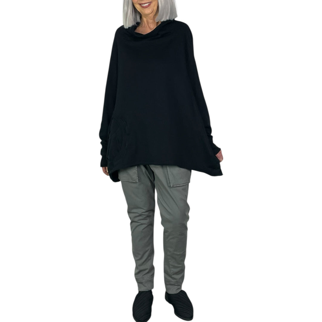 FRENCH TERRY CIRCLE POCKET TUNIC