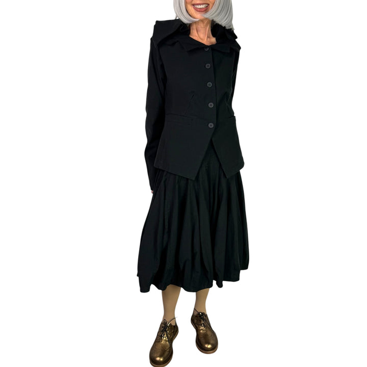 LAYERED COLLAR FITTED JACKET