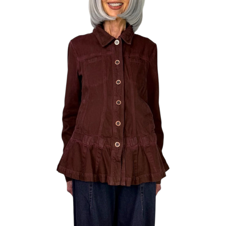 DENIM PEPLUM JACKET