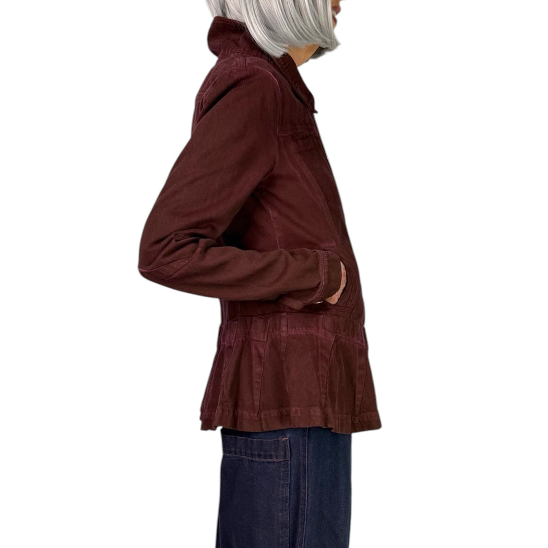 DENIM PEPLUM JACKET