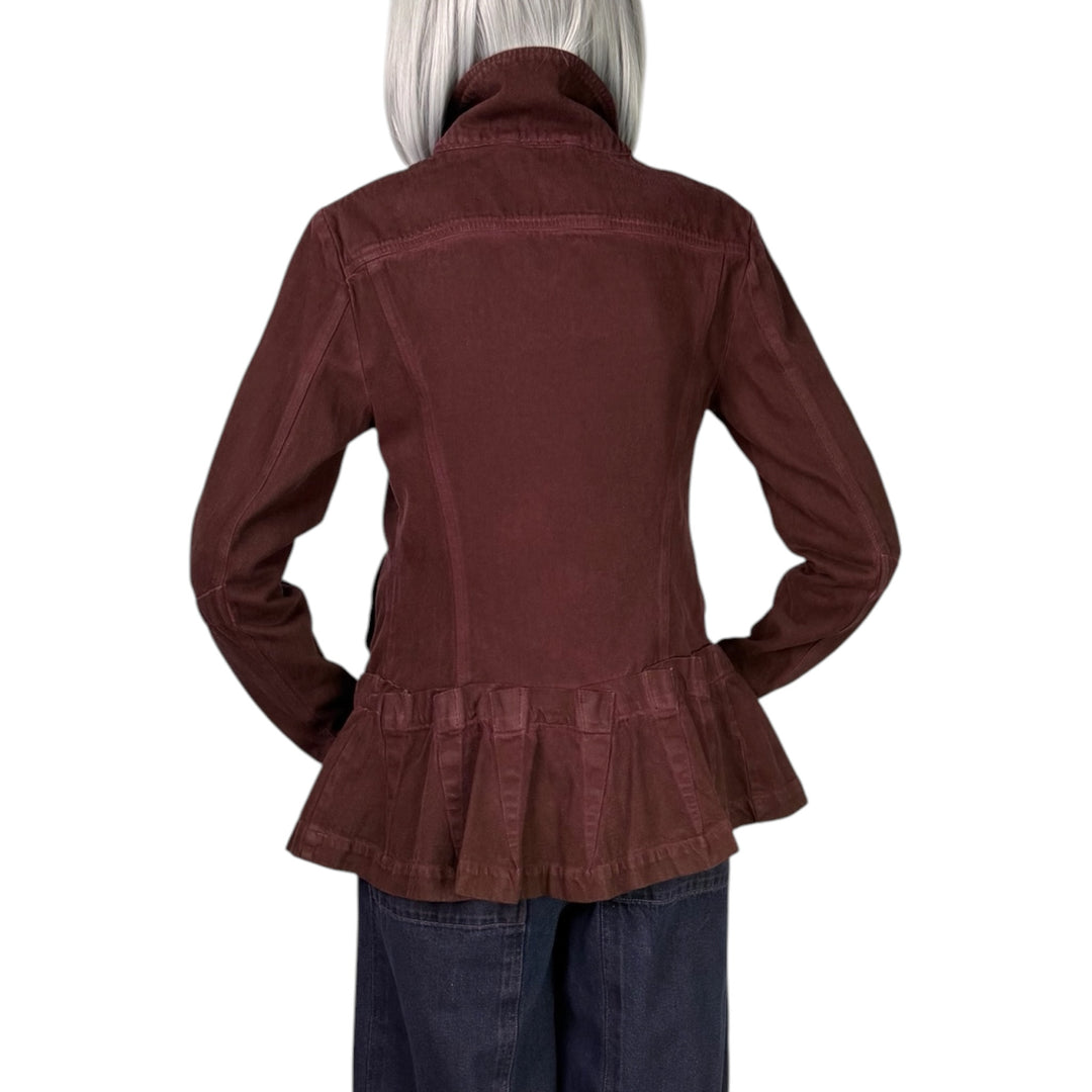 DENIM PEPLUM JACKET