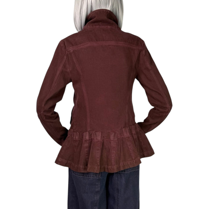 DENIM PEPLUM JACKET