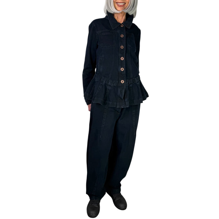 DENIM PEPLUM JACKET