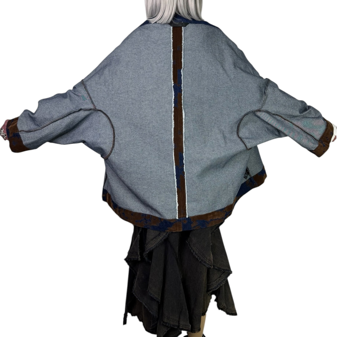 FLOCKED DENIM JACKET