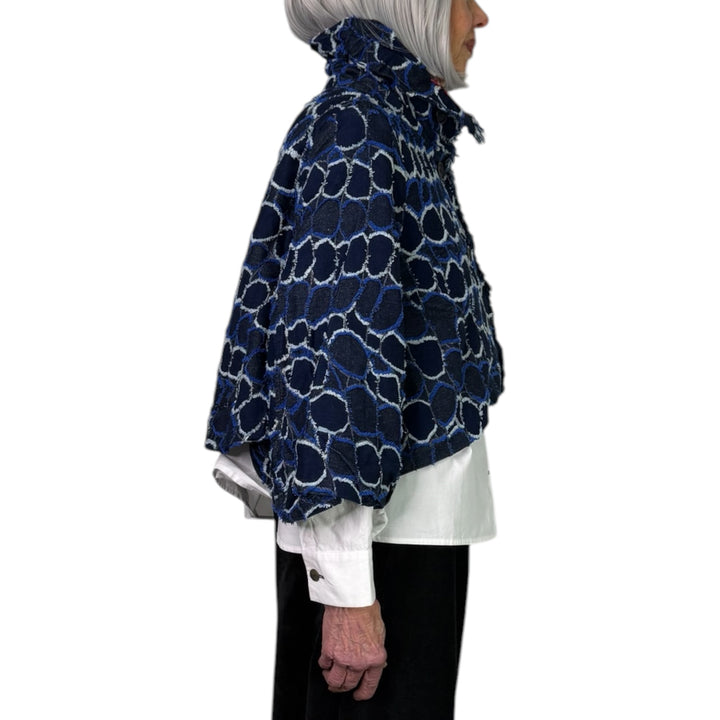 EMBROIDERED CIRCLES DENIM JACKET
