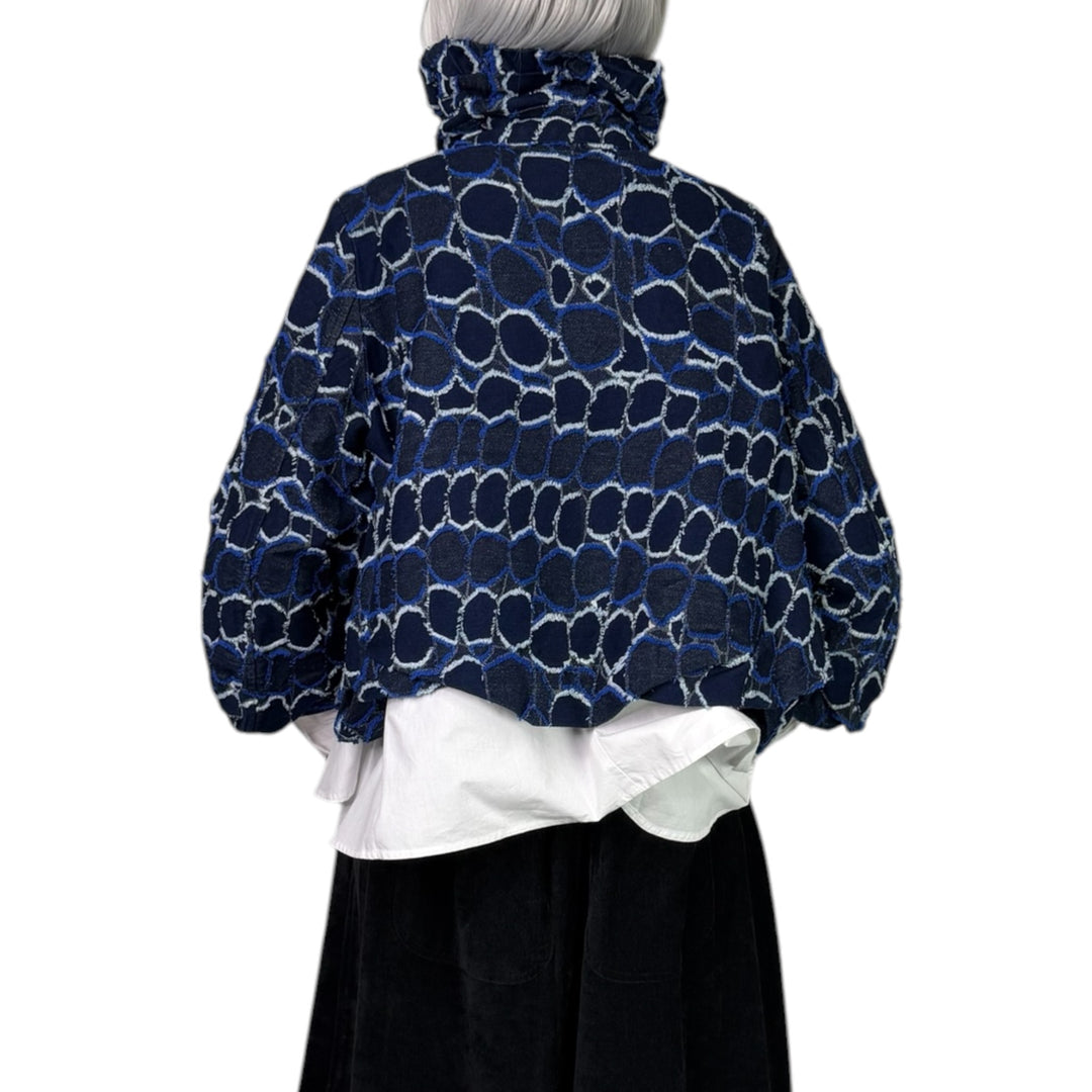 EMBROIDERED CIRCLES DENIM JACKET