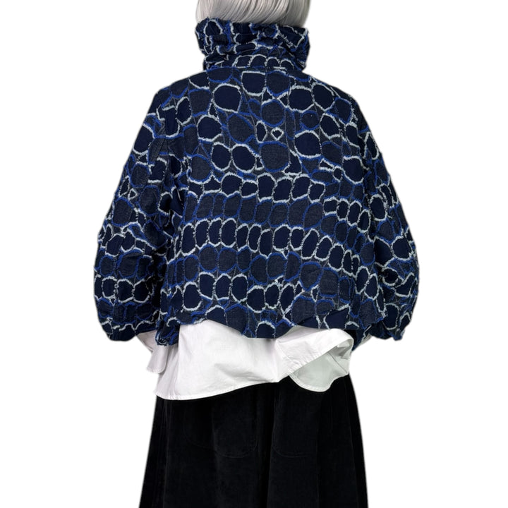 EMBROIDERED CIRCLES DENIM JACKET