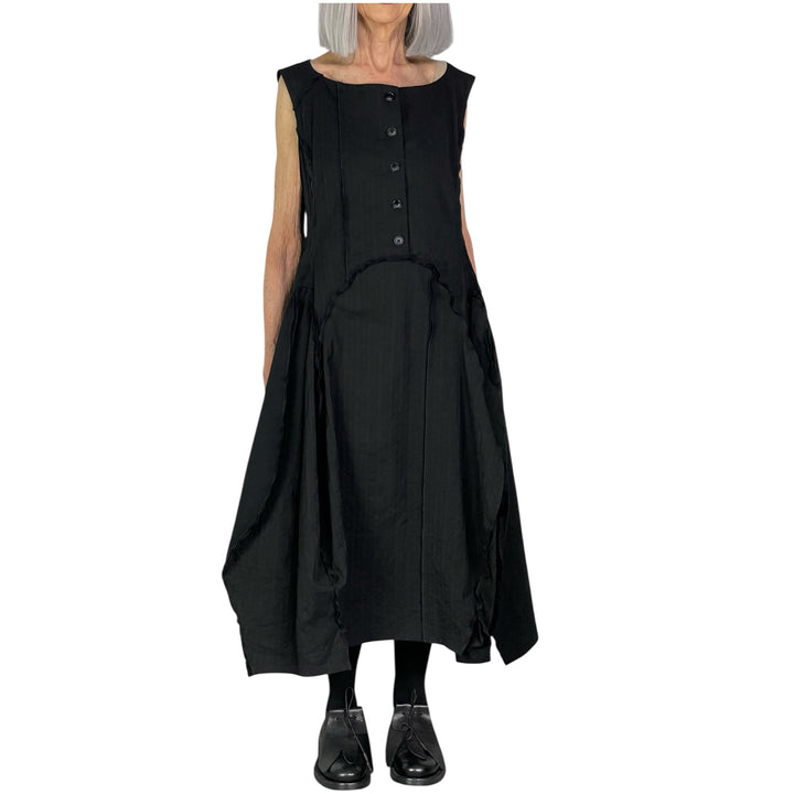 SLEEVELESS DRESS W/OVERLAY
