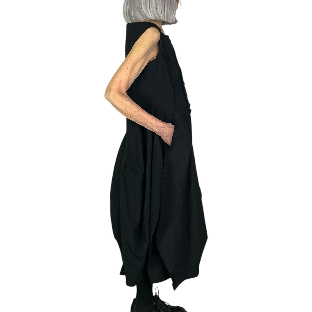 SLEEVELESS DRESS W/OVERLAY