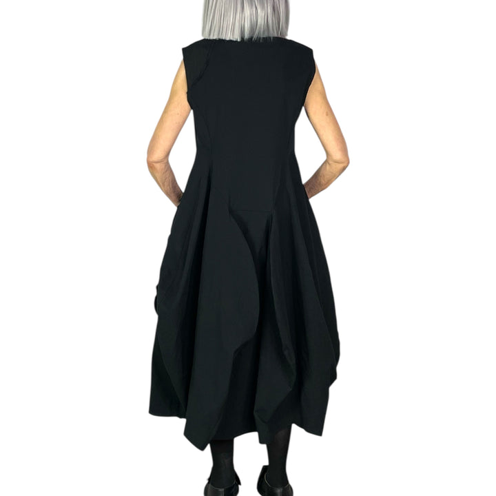 SLEEVELESS DRESS W/OVERLAY