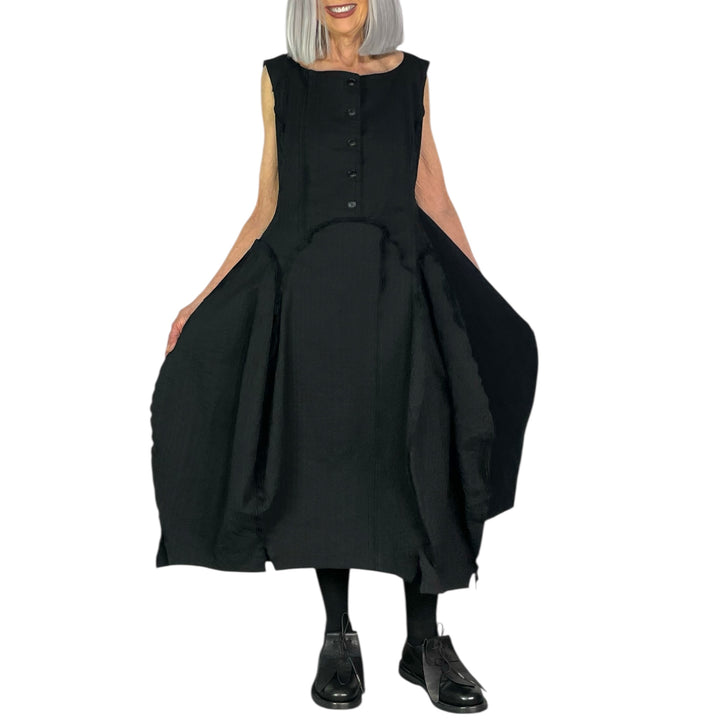SLEEVELESS DRESS W/OVERLAY