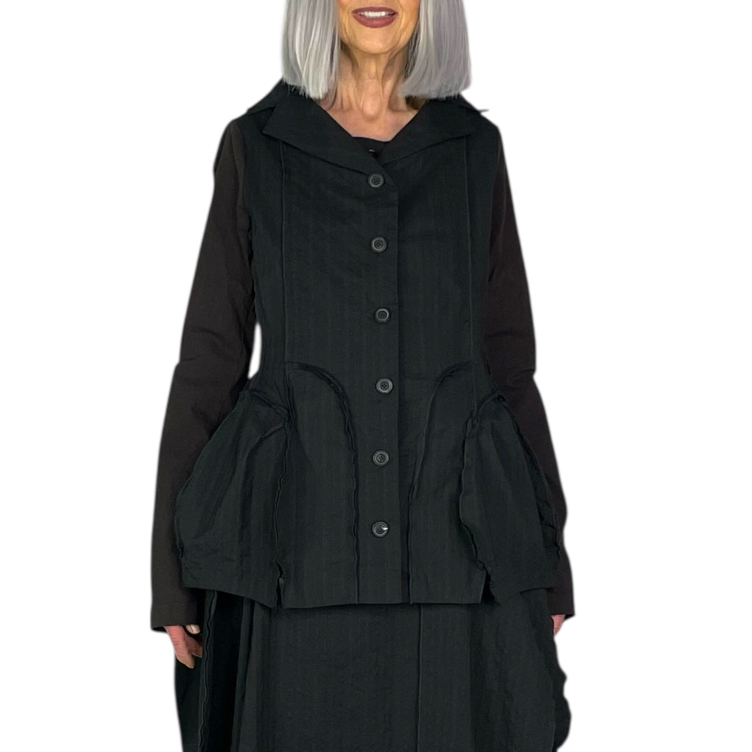 SHAPED JACKET W/OVERLAY
