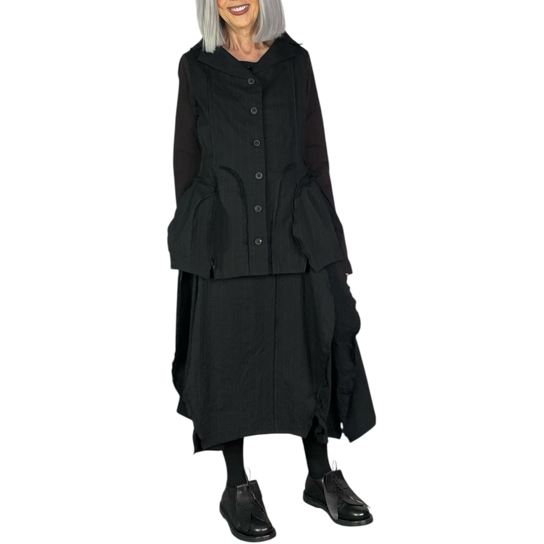 SHAPED JACKET W/OVERLAY