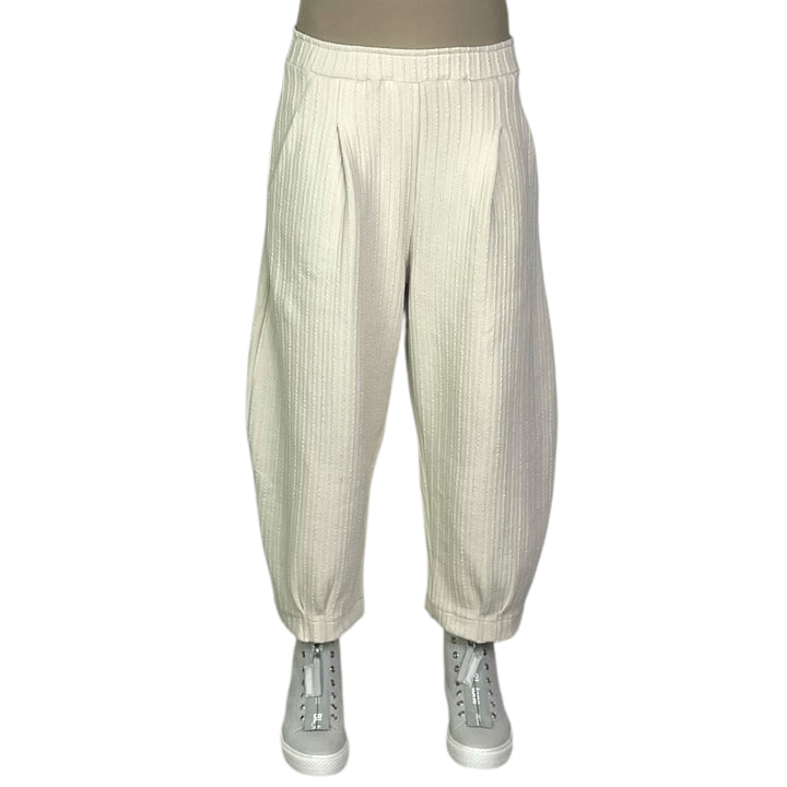 BIANCO TEXTURED STRIPE PANT