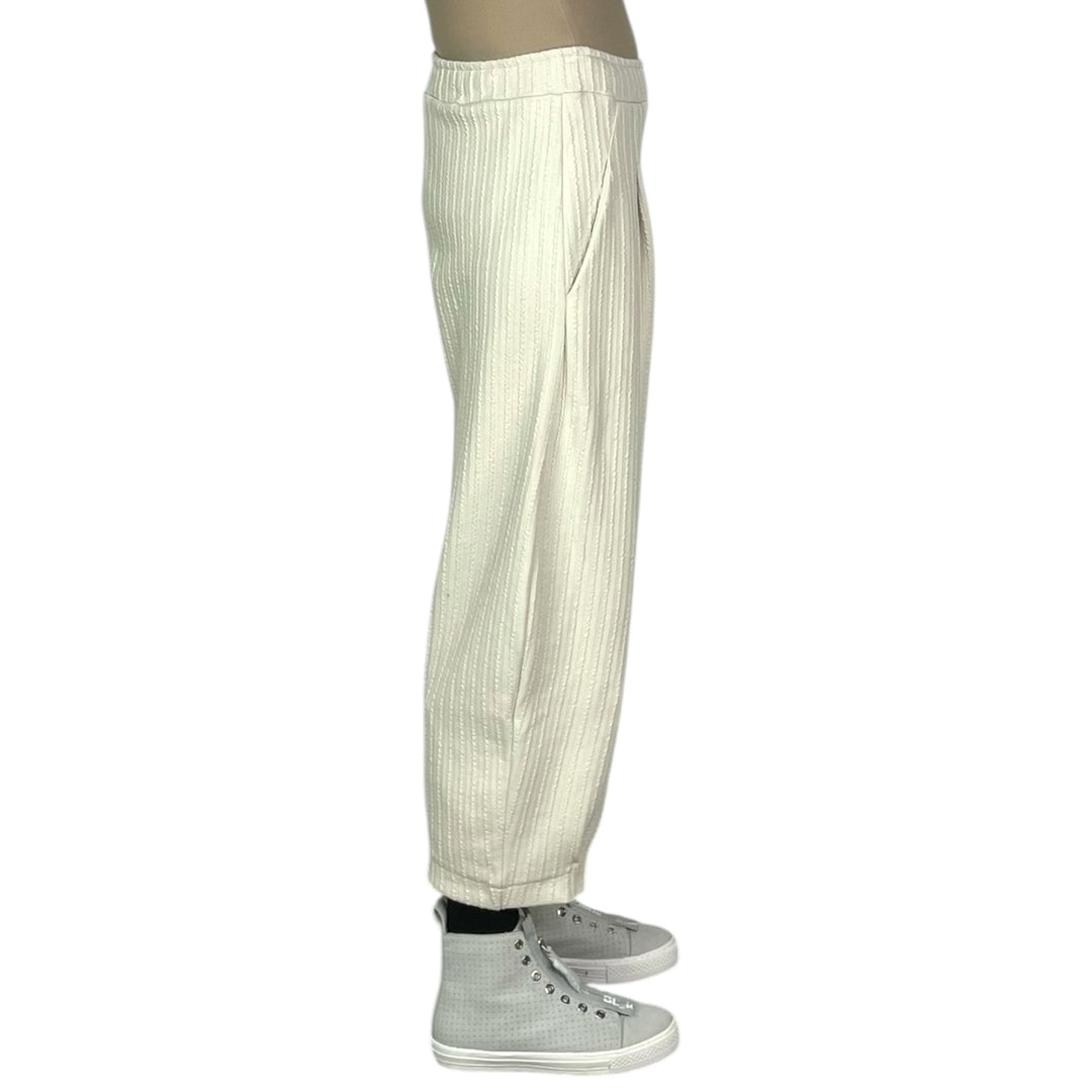 BIANCO TEXTURED STRIPE PANT