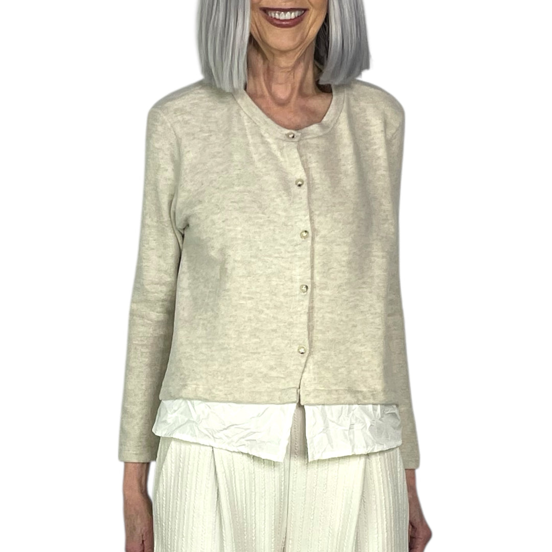TORO CARDIGAN W/CRINKLE HEM
