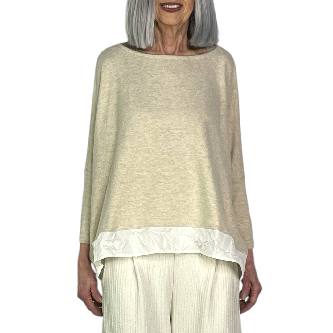 BAMBOO CROP TOP W/CRINKLE HEM