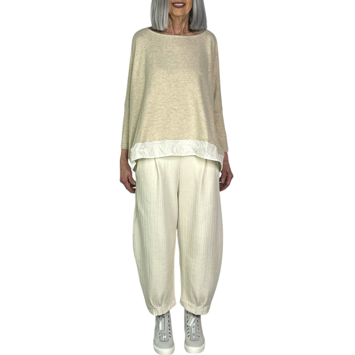 BAMBOO CROP TOP W/CRINKLE HEM