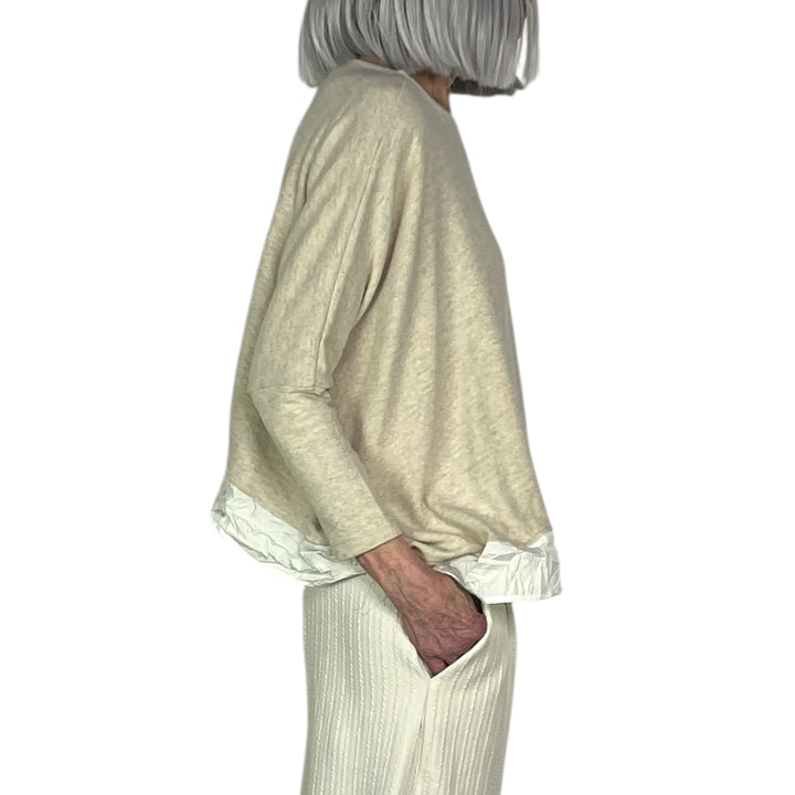 BAMBOO CROP TOP W/CRINKLE HEM