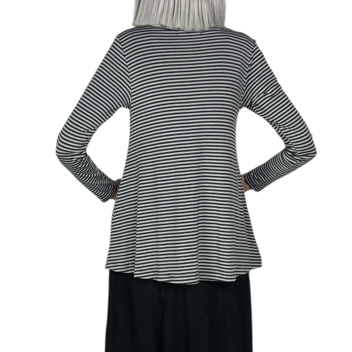 MEMI STRIPED A-LINE T-SHIRT