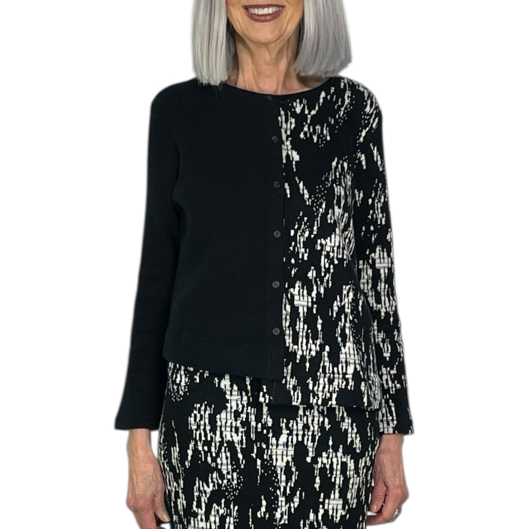 INGLESE SOLID/PRINT CARDIGAN