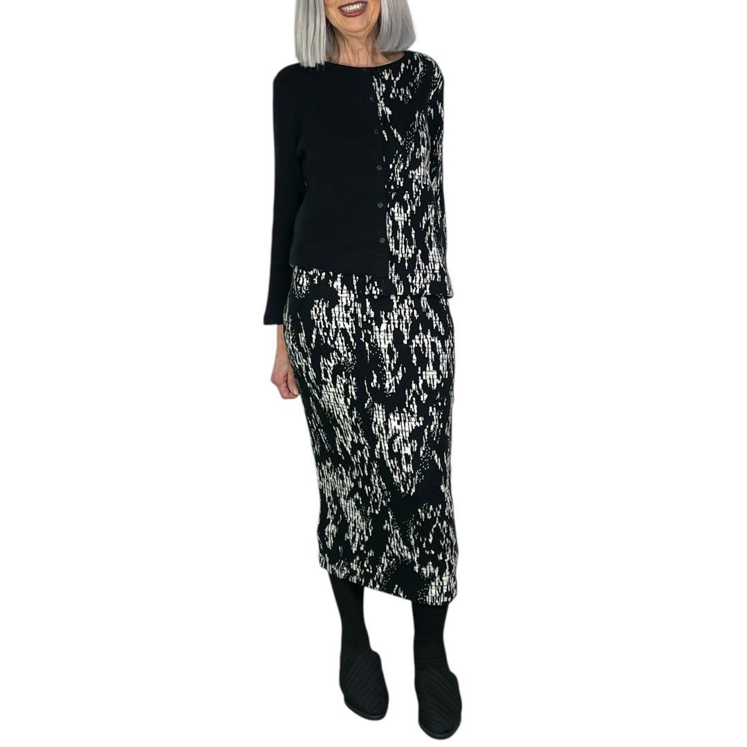 INGLESE SOLID/PRINT CARDIGAN