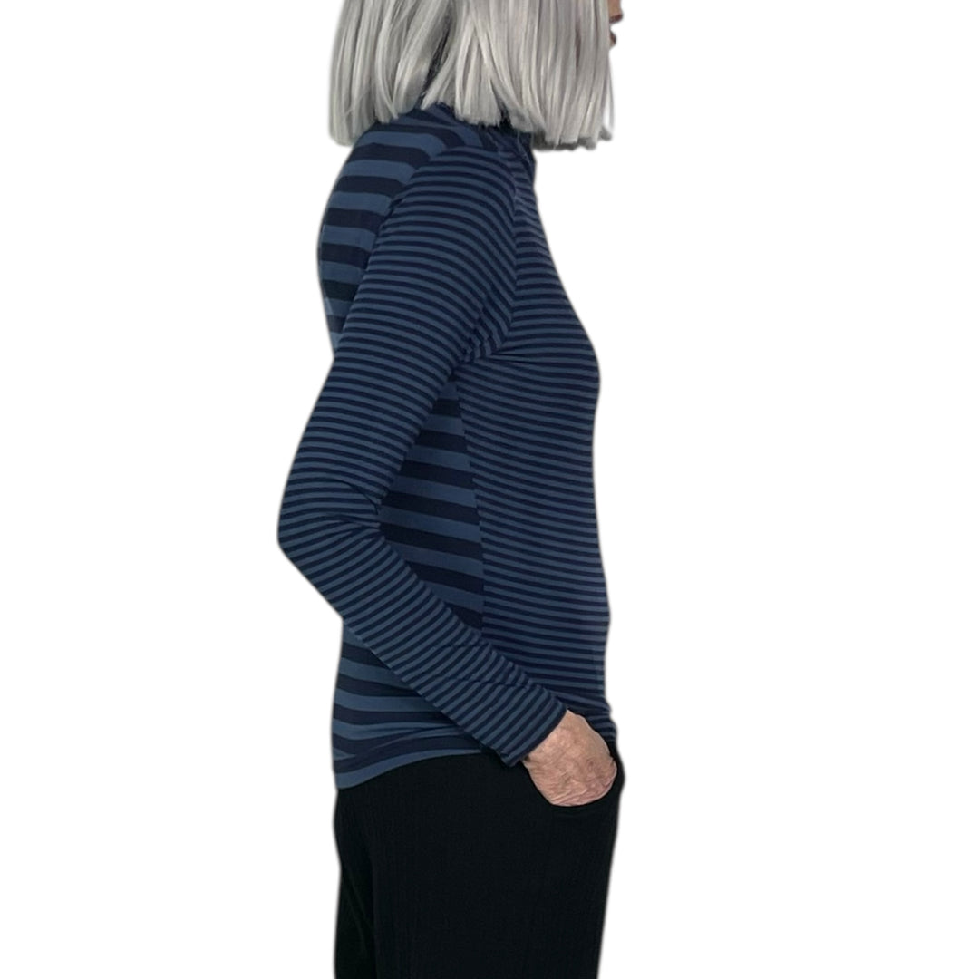 BENNI MIXED STRIPE TURTLENECK