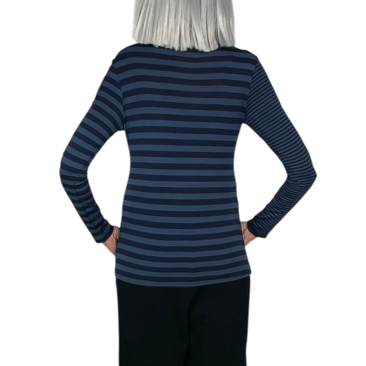 BENNI MIXED STRIPE TURTLENECK