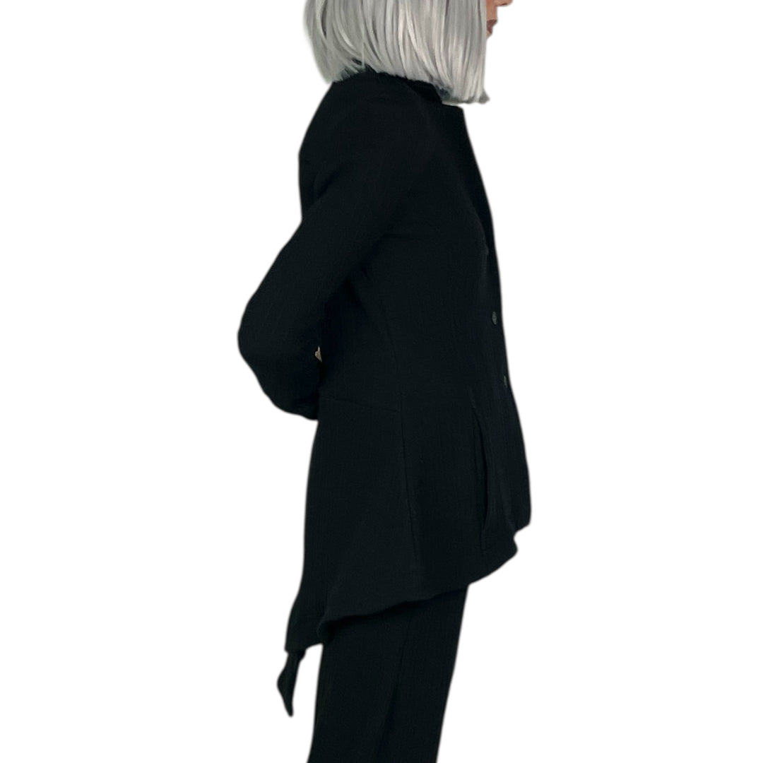 HARING TEXTURED STRIPE JACKET W/BACK TAILS