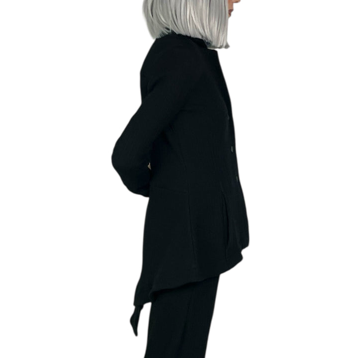 HARING TEXTURED STRIPE JACKET W/BACK TAILS