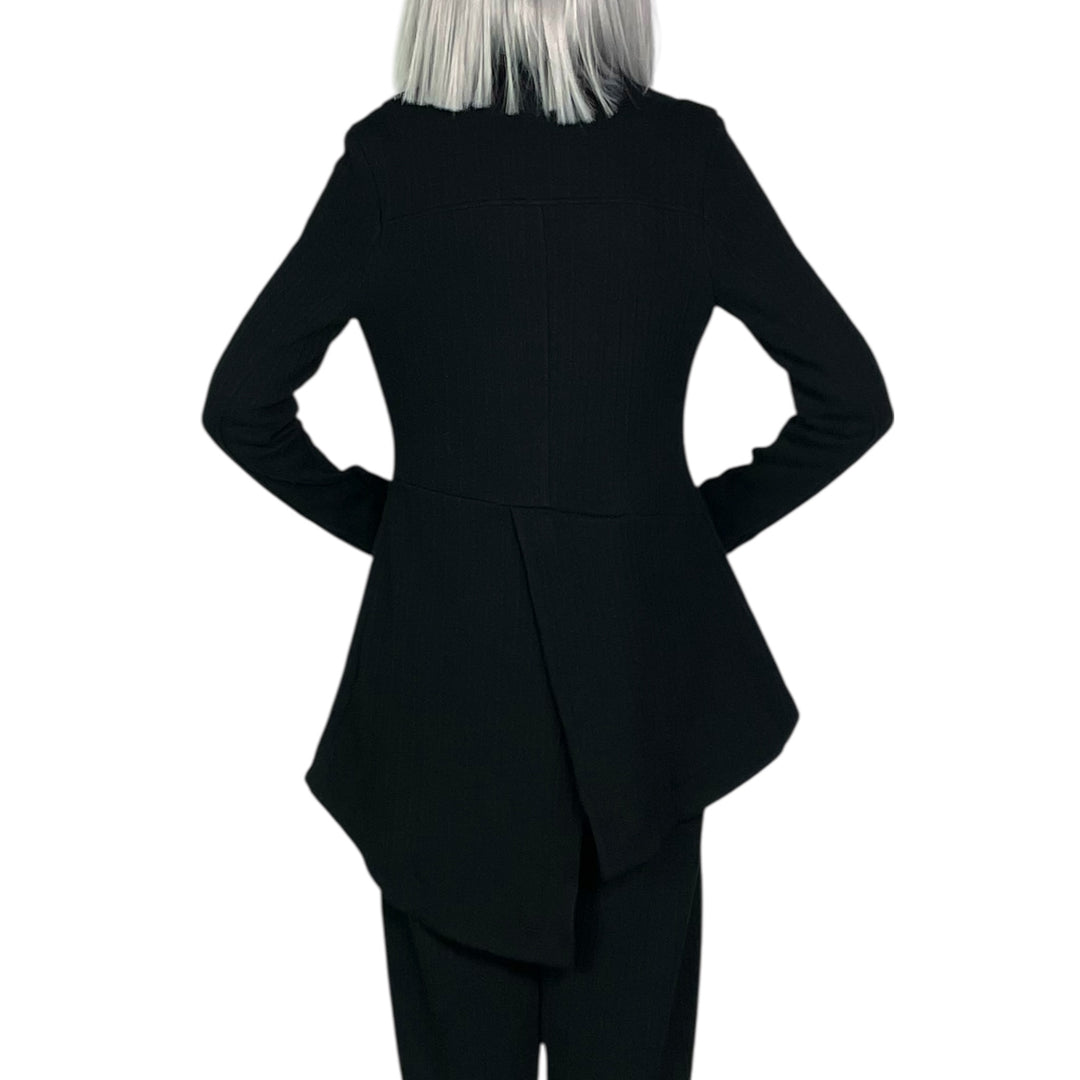 HARING TEXTURED STRIPE JACKET W/BACK TAILS